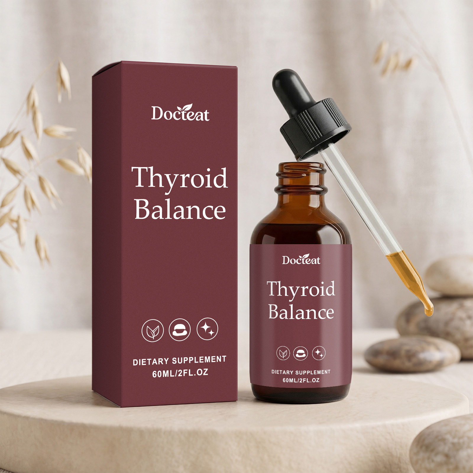 Iodine Drops Supplement - Тинктура для поддержания здоровья щитовидной железы: