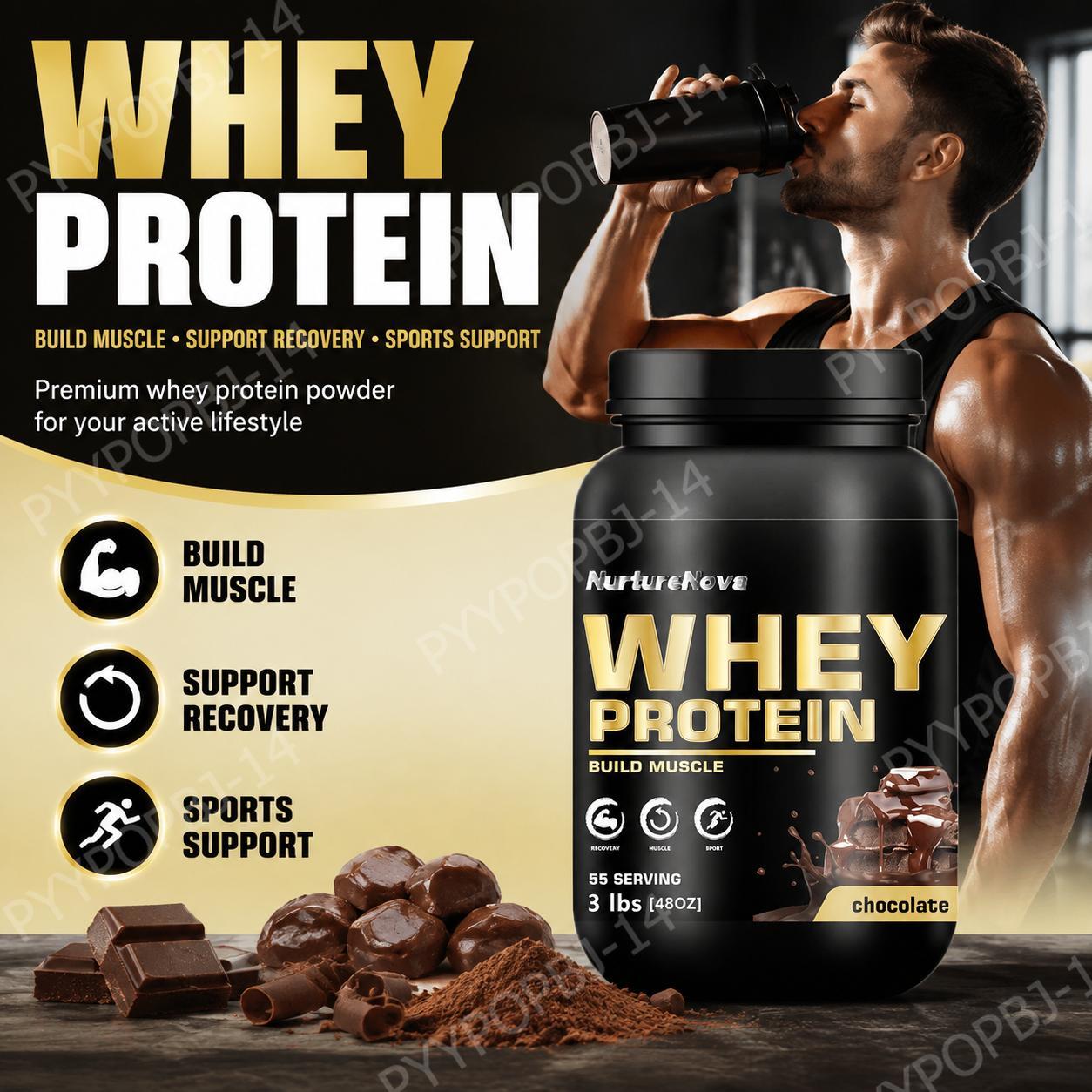 Fitness Nutrition Protein - Протеиновый порошок NurtureNova с шоколадным вкусом,